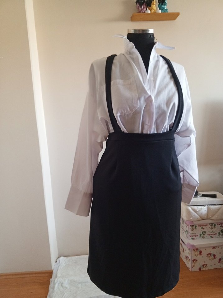 Midi Boy Siyah Hamile Etek - Görsel 3