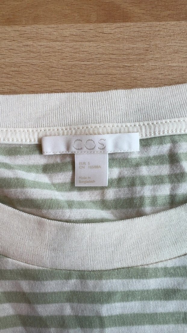 COS yesil beyaz cizgili tisort — görsel 3/5