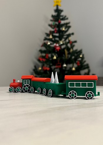 Renkli Plastik Oyuncak Tren Seti Yılbaşı Hediye Hediyelik - Görsel 7