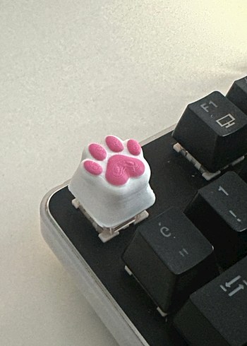 Pembe Pati Tasarımlı Gaming Klavye Tuşu - Görsel 2