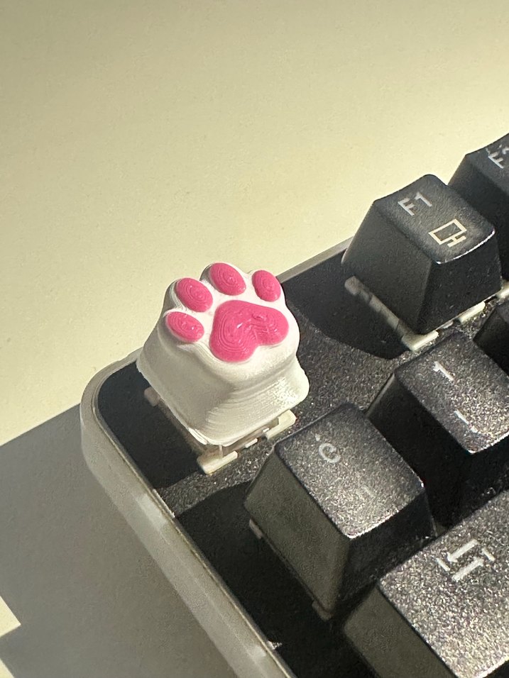 Pembe Pati Tasarımlı Gaming Klavye Tuşu - Görsel 3