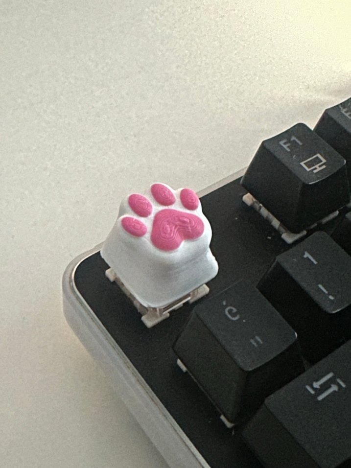 Pembe Pati Tasarımlı Gaming Klavye Tuşu - Görsel 2