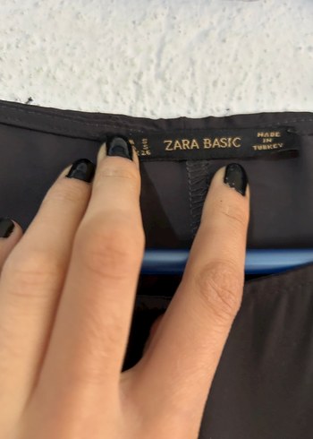 Dantel Detaylı Siyah Kadın Bluz - Görsel 2