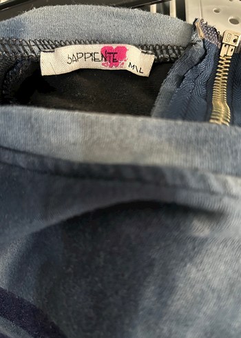 Gri Batik Desenli Fermuarlı Kadın Sweatshirt - Görsel 3