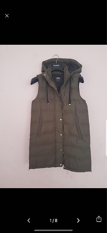 Zara haki şişme yelek