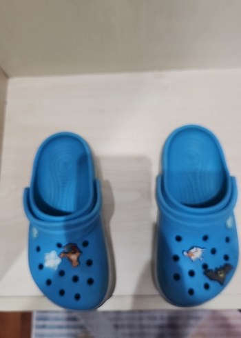 Renkli Baskılı Mavi Çocuk Terlik