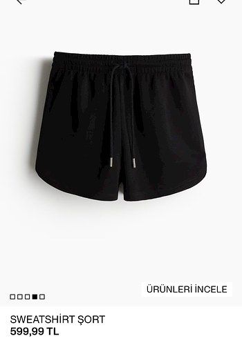 xs Beden siyah H&M Kadın Şort