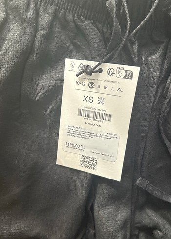 bershka beli lastikli keten pantalon