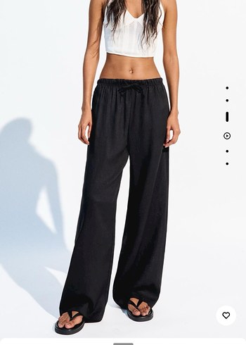 xs Beden bershka beli lastikli keten pantalon