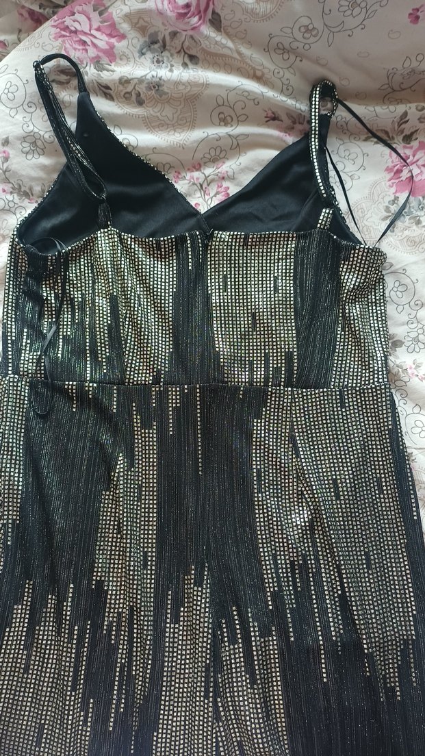 Kadın Siyah Pilili Uzun Tulum - Görsel 2