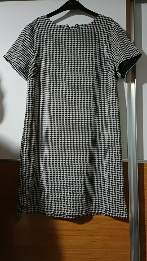 Gri Kısa Kollu Düğmeli Midi Elbise - Görsel 2