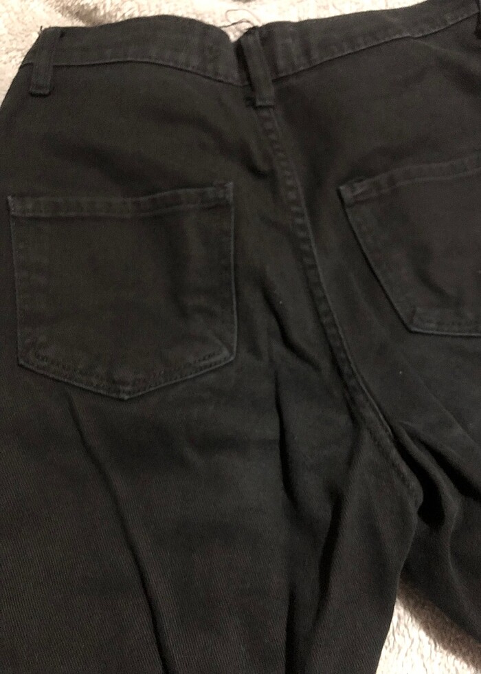 Siyah kargo pantolon - Görsel 5