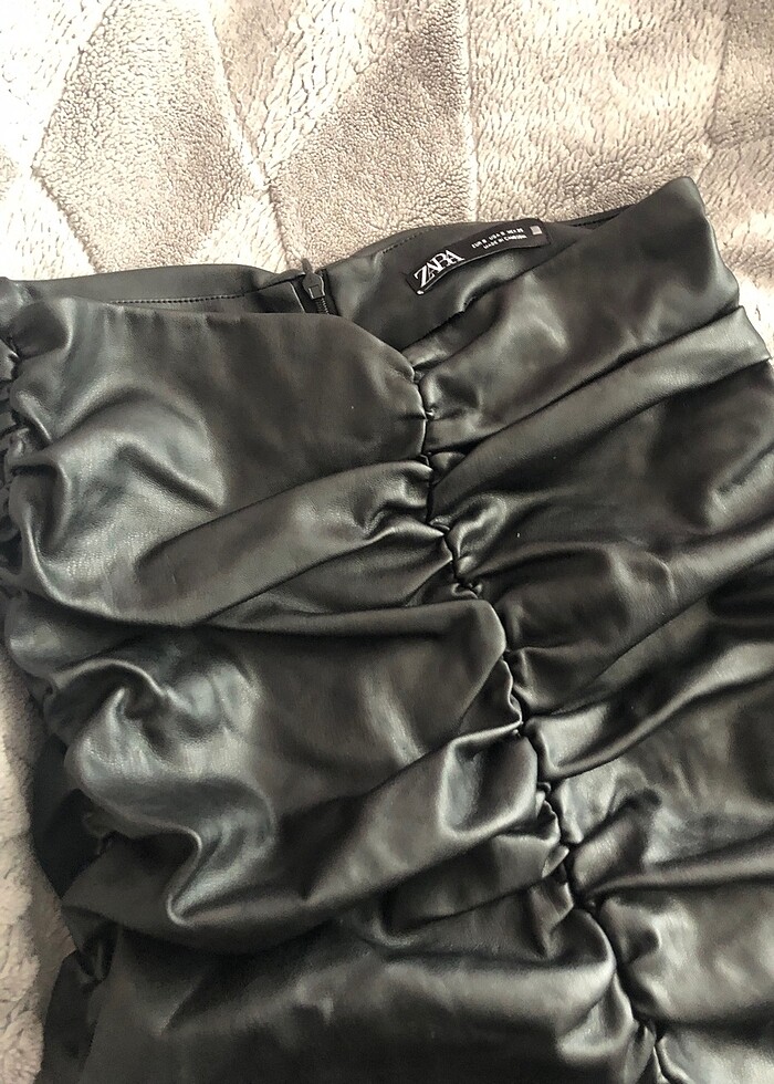 Zara Deri straplez Üst - Görsel 5