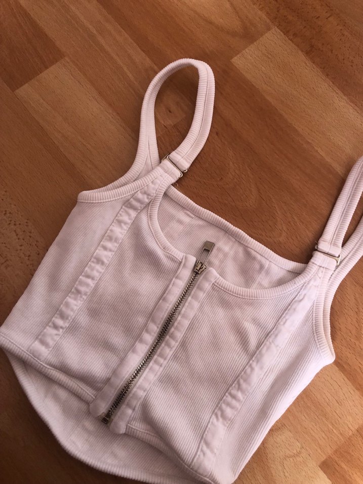 Beyaz Askılı Büstiyer - Görsel 2