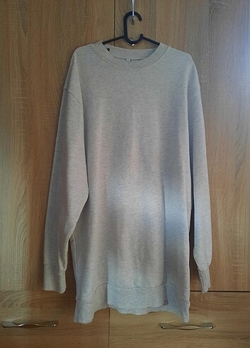 h&m sweatshirt elbise (tunik) gri