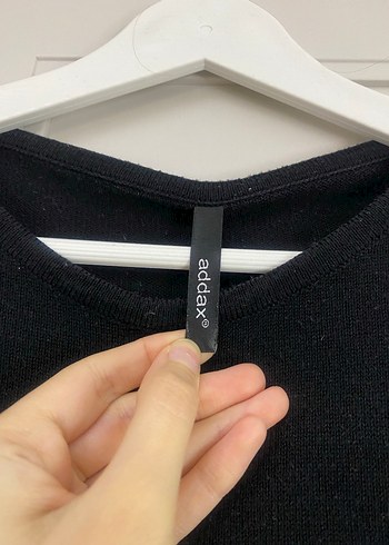 Siyah Kadın Uzun Kollu Salaş Triko - Görsel 2