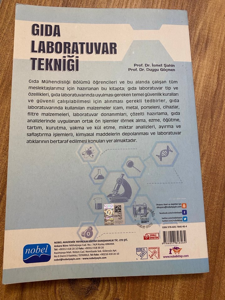 Gıda Laboratuvar Tekniği Kitabı - Görsel 3