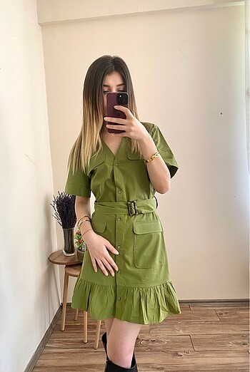 Zara haki elbise