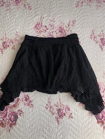 Pull&Bear Asimetrik Kesim Siyah Etek