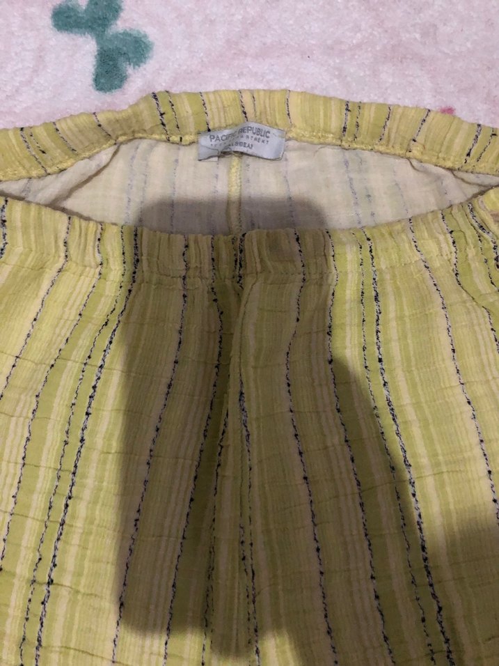 Pull&Bear Yeşil Bohem Kadın Kumaş Pantolon - Görsel 3