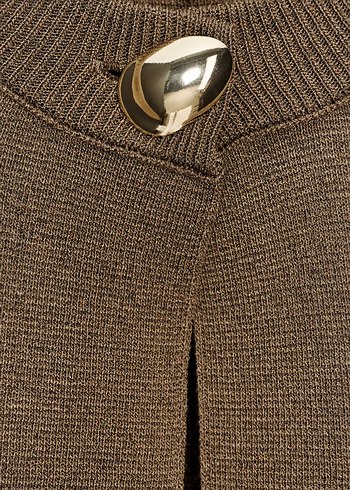 Zara Kahverengi Kısa Kollu Kadın Hırka - Görsel 5