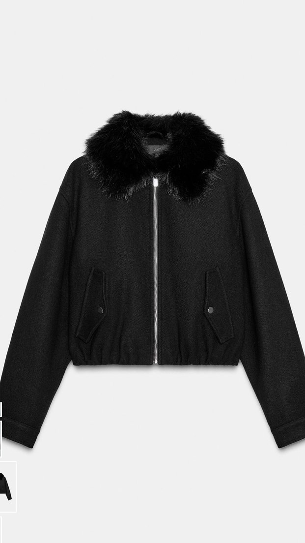 Siyah Kürklü Kadın Ceket - Görsel 5