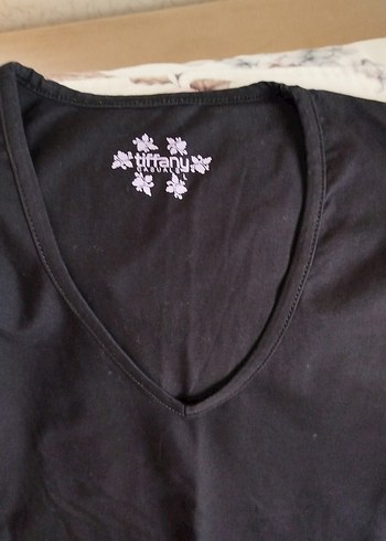 Siyah V Yaka Uzun Kollu Bluz - Görsel 4