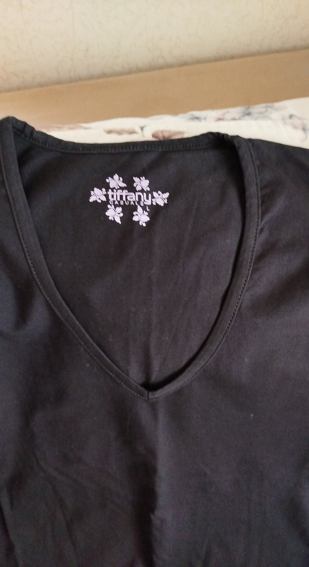 Siyah V Yaka Uzun Kollu Bluz - Görsel 4