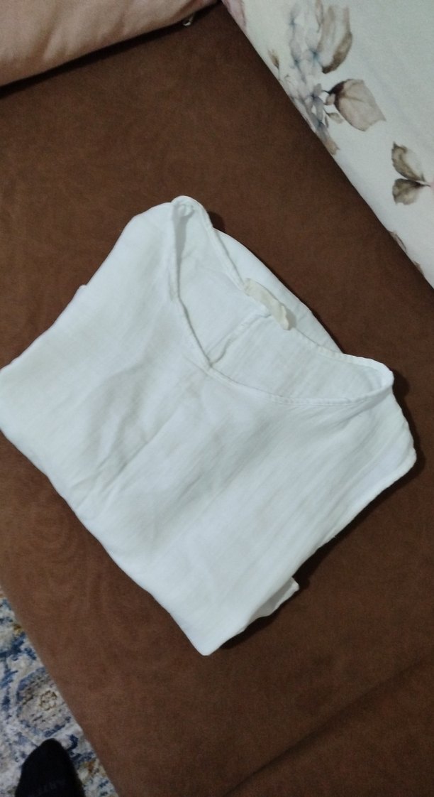 Beyaz müslin elbise - Görsel 5