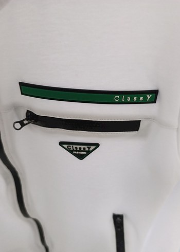 Beyaz erkek Fermuarlı Eşofman Takımı - Görsel 6