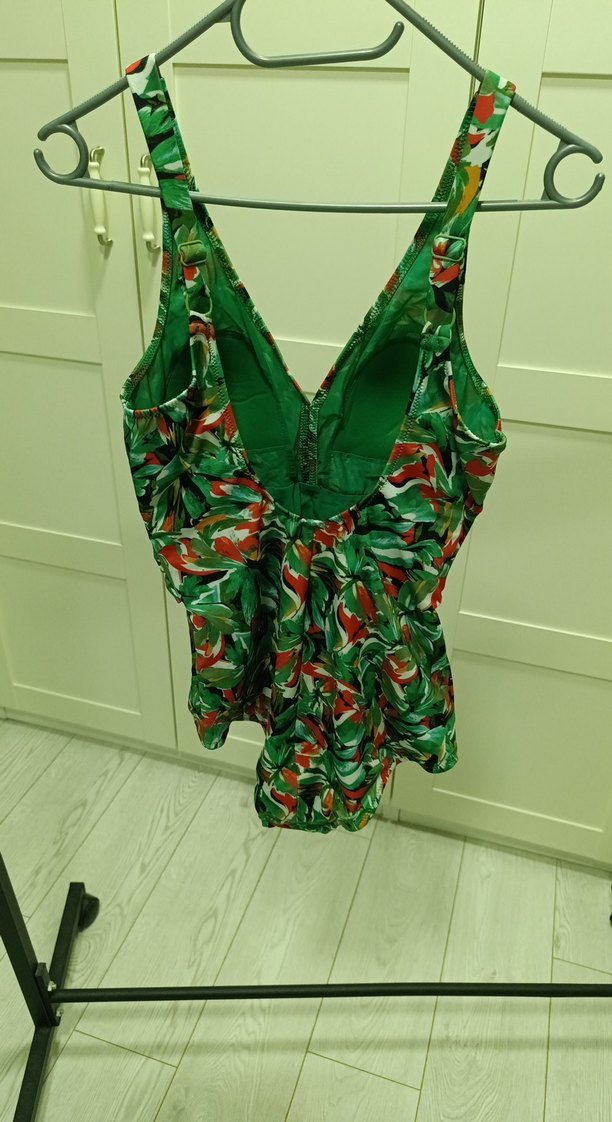 Drapeli Uzun Bantlı Kadın Mayo - Görsel 3