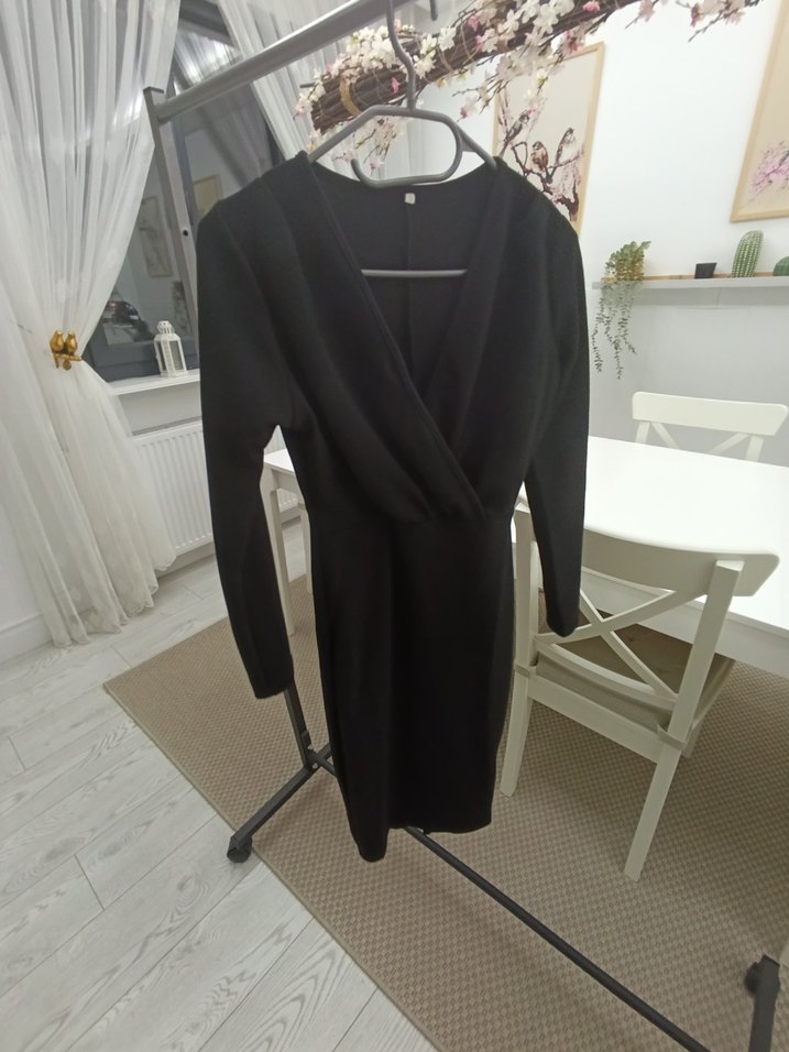 Siyah Midi Elbise - Görsel 4