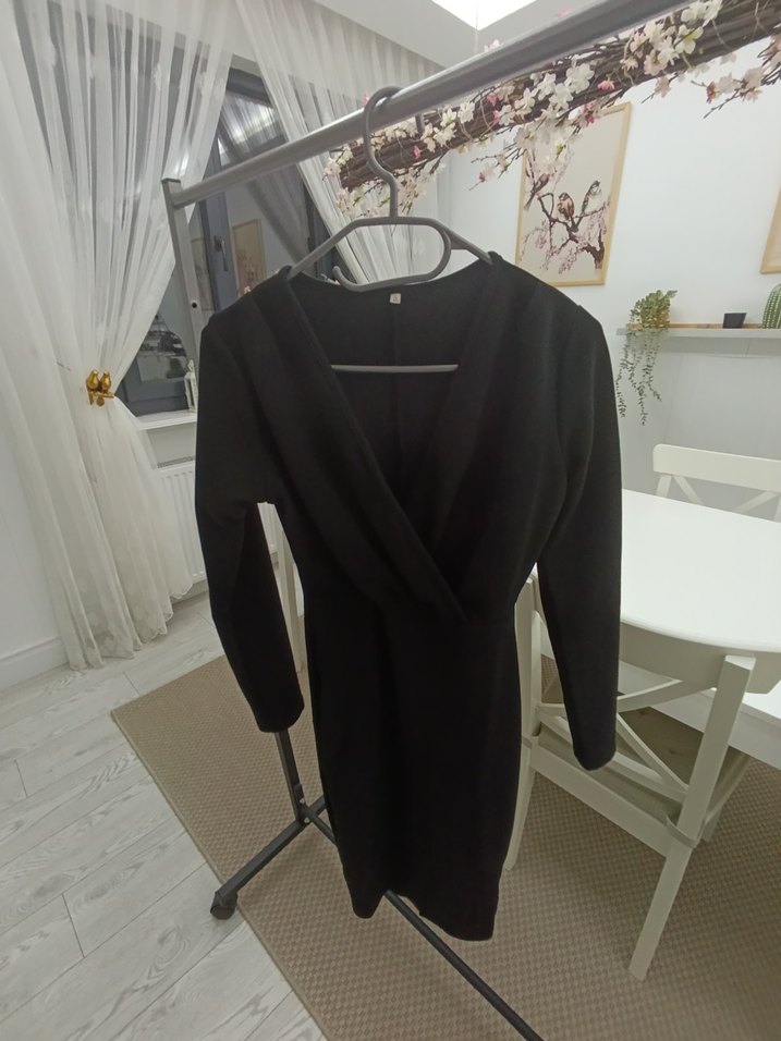 Siyah Midi Elbise - Görsel 5