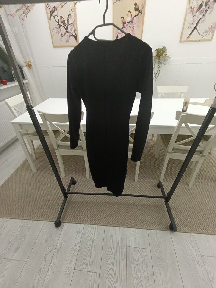 Siyah Midi Elbise - Görsel 3