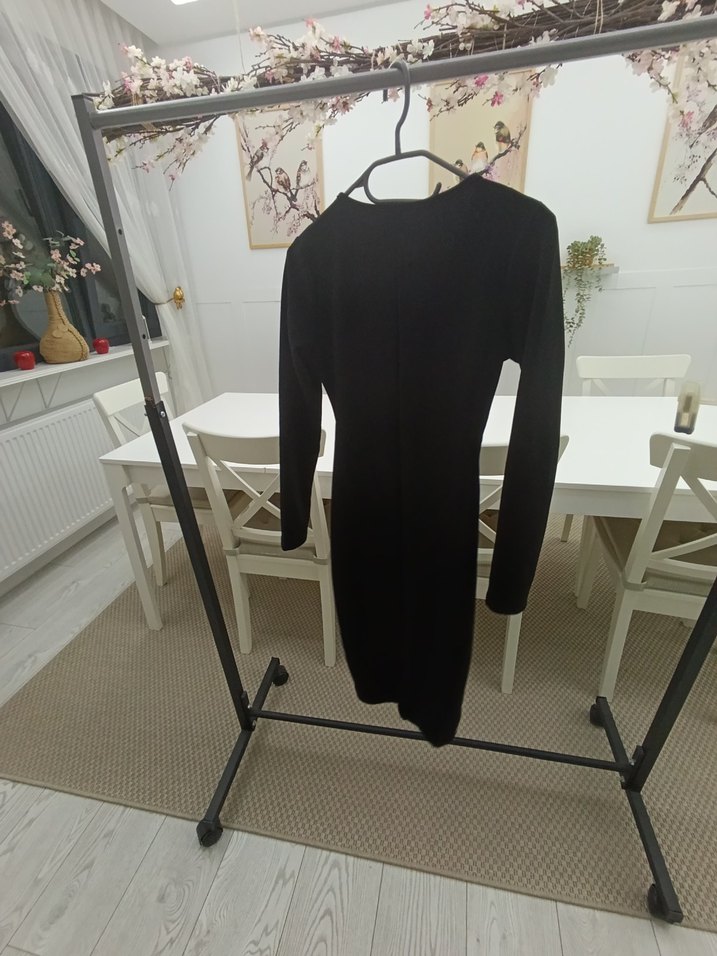 Siyah Midi Elbise - Görsel 2