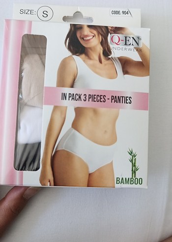 Q-EN Kadın Mini Baskılı Külot 3'lü Paket