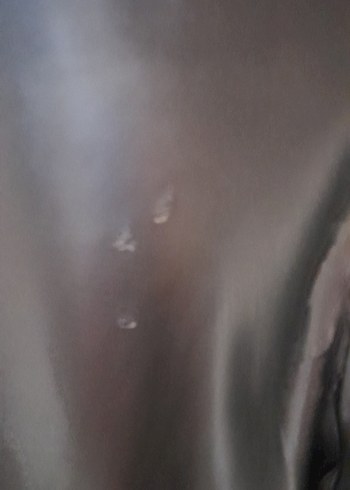 Dantelli Yaka Siyah Deri Midi/ mini  Elbise - Görsel 5