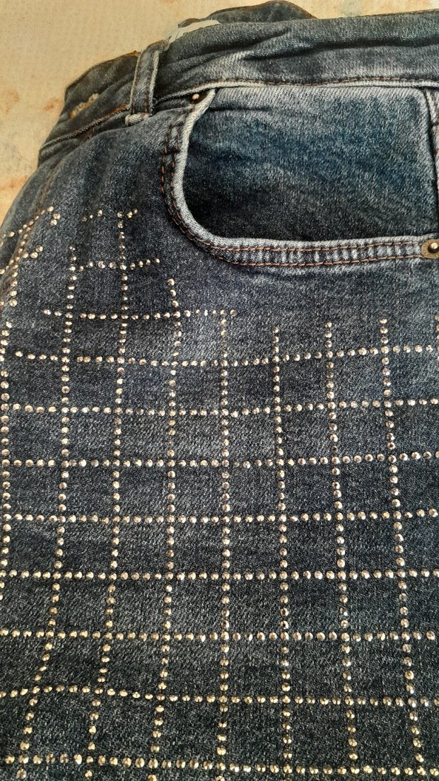 zara taşlı  kot jean - Görsel 5