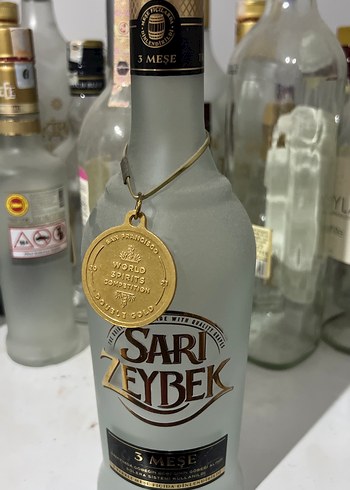 Sarı Zeybek boş alkol şişesi - Görsel 2