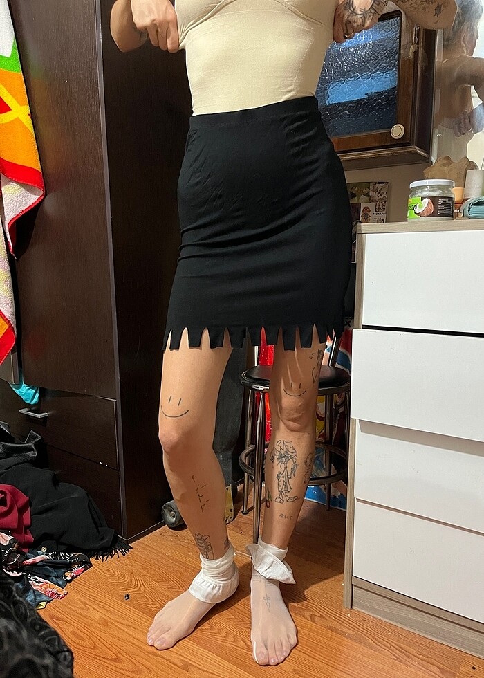 Siyah dar etek - Görsel 2