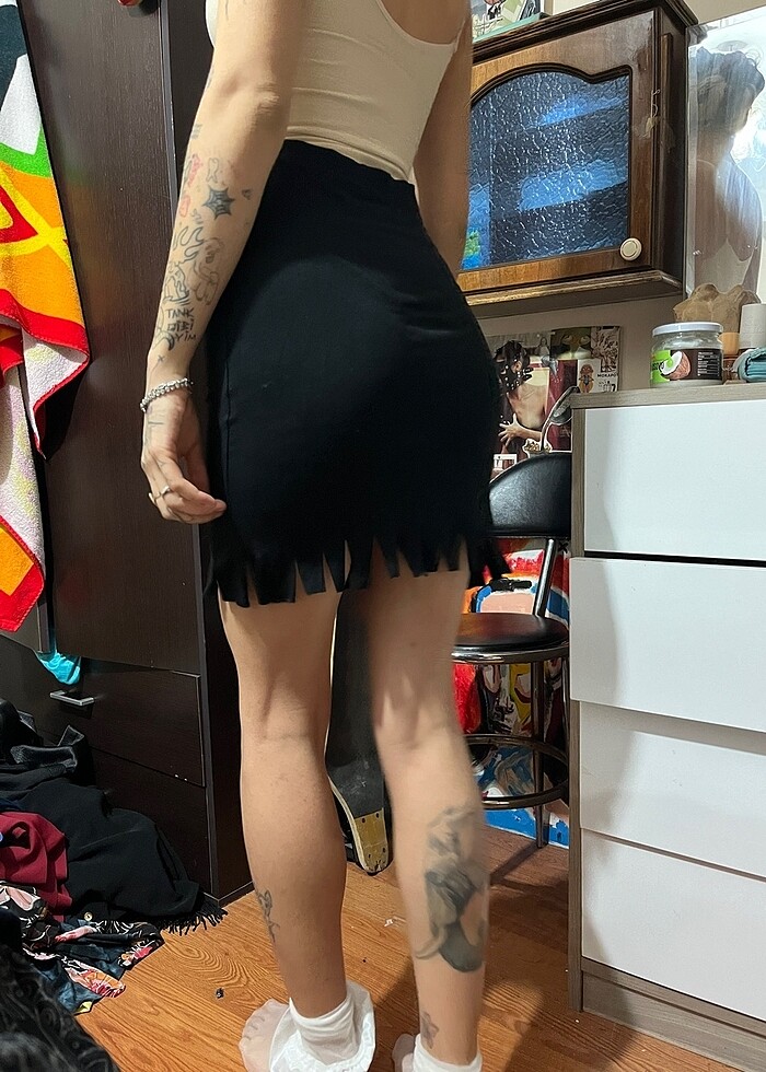 Siyah dar etek - Görsel 3