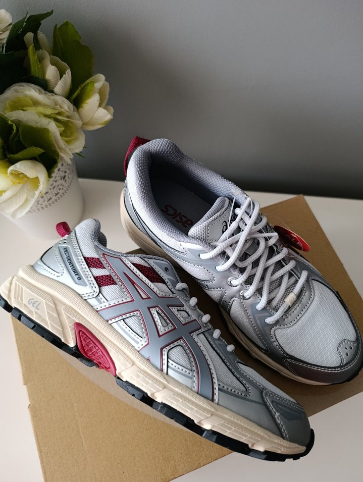 Asics Gri Beyaz Spor Ayakkabı - Görsel 2