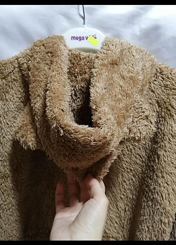 xs Beden peluş ayıcık kulaklı crop kazak