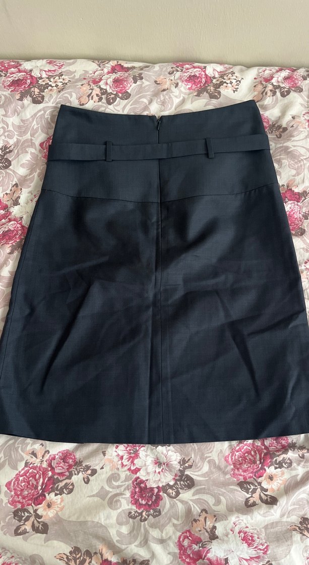 Kemerli lacivert Midi - Görsel 3