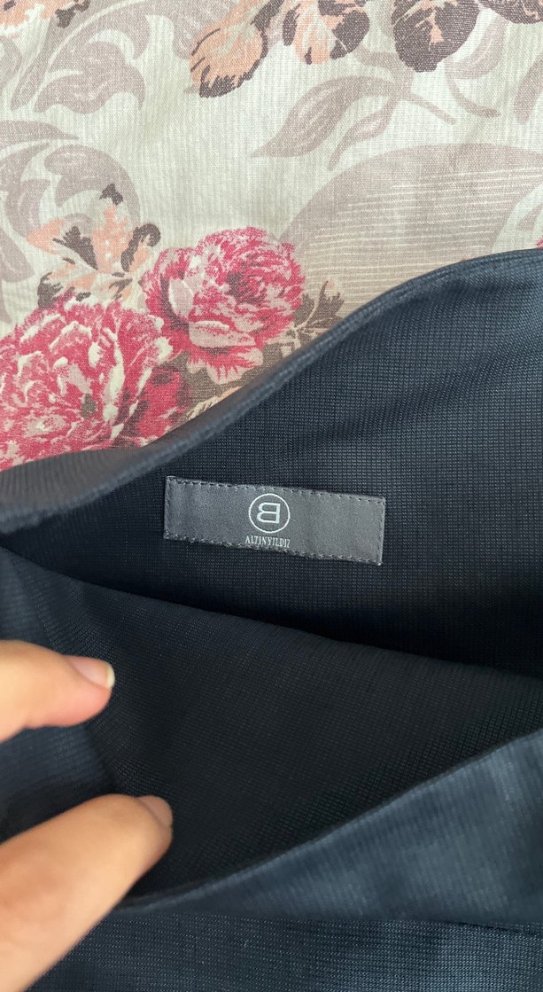 Kemerli lacivert Midi - Görsel 2