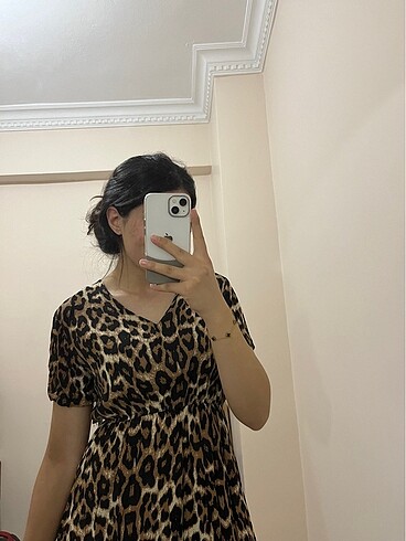 Diğer Leopar desenli elbise