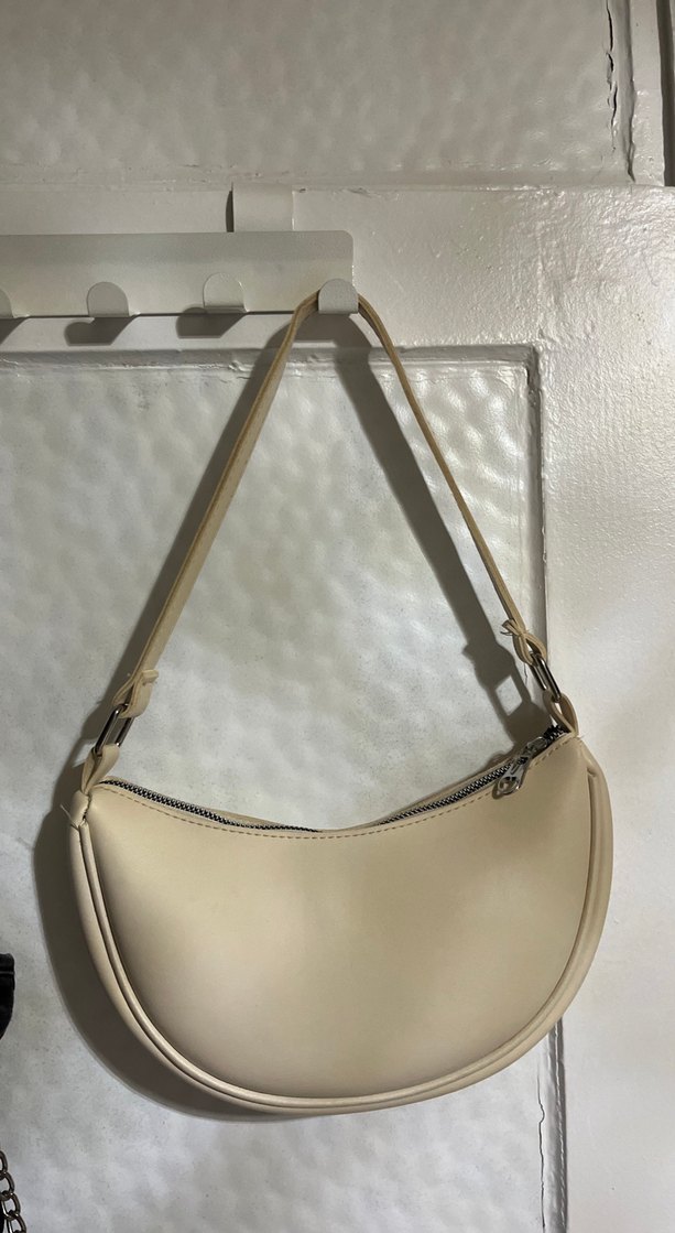 Bej Deri Minimalist Kadın Çanta - Görsel 2