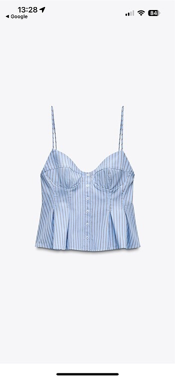 Zara pilili poplin top