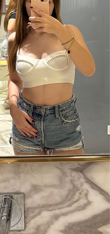 Bershka Bershka taşlı top