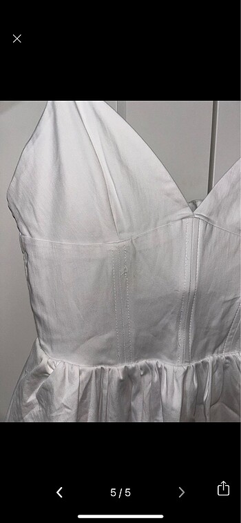 xs Beden beyaz Renk Zara poplin elbise